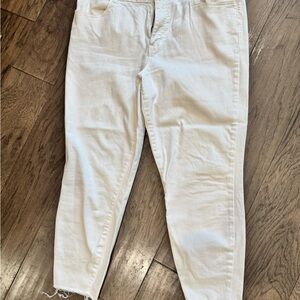 Maurices Cream Ankle Jeans Women’s XL High Rise Stretch